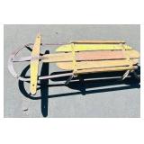 Vintage Wood and Metal Runner Racer Sled