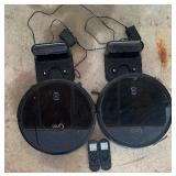 Pair of Eufy RoboVac Robotic Vacuum Cleaners with Remote Controls