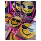 Extra Large Lot of Crystal Heiress Glitter Smile Emoji Decals / Stickers