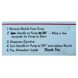 Vintage No Smoking Stop Your Engine Before Filling Tank Metal Sign