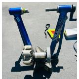 Bicycle Accessories including Trek CycleOps Indoor Bike Trainer, Tire Pump, Bike Pedals, Reflective Yield Sign and Bike Fanny Pack