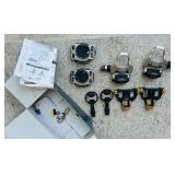 Bicycle Accessories including Trek CycleOps Indoor Bike Trainer, Tire Pump, Bike Pedals, Reflective Yield Sign and Bike Fanny Pack