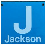 Chicago Jackson AB Metal Train Station Sign