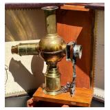 Vintage Jean Schoenner Magic Lantern, with Brass Spherical Body, Lens and Original Box