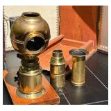 Vintage Jean Schoenner Magic Lantern, with Brass Spherical Body, Lens and Original Box