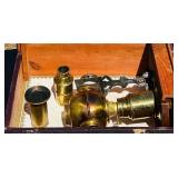 Vintage Jean Schoenner Magic Lantern, with Brass Spherical Body, Lens and Original Box