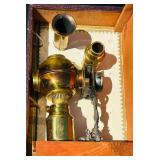 Vintage Jean Schoenner Magic Lantern, with Brass Spherical Body, Lens and Original Box