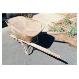 Vintage Metal Wheelbarrow
