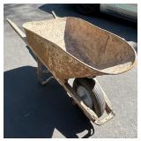 Vintage Metal Wheelbarrow