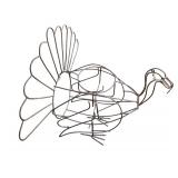 Large Metal Decorative Turkey Figurine