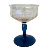 Iridescent Goblets with Blue Stem