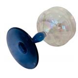 Iridescent Goblets with Blue Stem