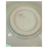 Two Petite Artisan Crafted Bowls with Character Design Signed MC