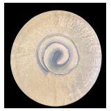 Bubble Glass Platters and Bowl with Cobalt Blue Swirls