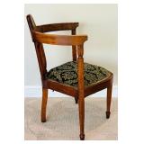 Antique Victorian Corner Chair / Antique Corner Chair with Mother of Pearl Inlay