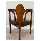 Antique Victorian Corner Chair / Antique Corner Chair with Mother of Pearl Inlay