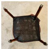 Antique Victorian Corner Chair / Antique Corner Chair with Mother of Pearl Inlay