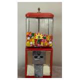 Vintage 10 Cent Gum Ball Machine with Key