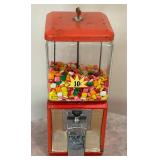 Vintage 10 Cent Gum Ball Machine with Key