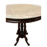 Antique Victorian Marble Top Parlor Table