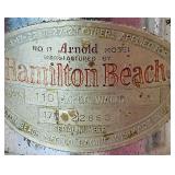 Vintage Hamilton Beach Green Milkshake Mixer with 2 Cups