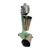 Vintage Hamilton Beach Green Milkshake Mixer with 2 Cups