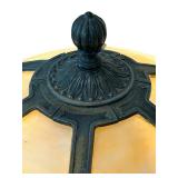 Beautiful Vintage Slag Glass Panel Table Lamp