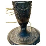 Beautiful Vintage Slag Glass Panel Table Lamp