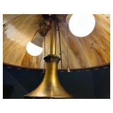 Beautiful Vintage Caramel Slag Glass Panel Table Lamp