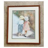 Vintage Ivan Anderson Wood Framed Print "Secrets"