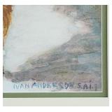 Vintage Ivan Anderson Wood Framed Print "Secrets"