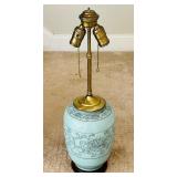 Gorgeous Vintage Blue / Seafoam Lamp - Needs Cord