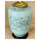 Gorgeous Vintage Blue / Seafoam Lamp - Needs Cord