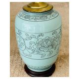 Gorgeous Vintage Blue / Seafoam Lamp - Needs Cord