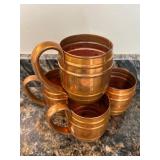 Set of Four Copper Mugs by Cavalier National Silver