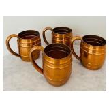 Set of Four Copper Mugs by Cavalier National Silver