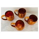 Set of Four Copper Mugs by Cavalier National Silver