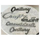 Vintage Metal Boat Emblems