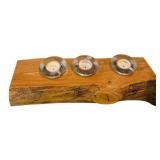 Rustic Driftwood Candle Holder and Tall Metal Candle Holder