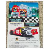 Vintage NEW Hot Wheels, Nestle Nesquik Racing Car, Jeff Green #10, Monte Carlo, Ricky Rudd #10 Tide Race Car NASCAR Diecast Toy Orange White Ford and Two Vintage Sealed 1/64 Die Cast Nascar 5 Monte Ca