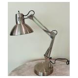 Allen & Roth Adjustable Brushed Nickel Swing-Arm Desk Lamp with Metal Shade