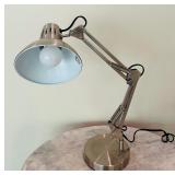 Allen & Roth Adjustable Brushed Nickel Swing-Arm Desk Lamp with Metal Shade