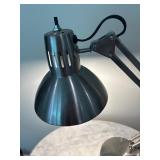 Allen & Roth Adjustable Brushed Nickel Swing-Arm Desk Lamp with Metal Shade