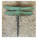 Pair of Metal  Indoor / Outdoor Dragonfly Decorative Wall Hangings