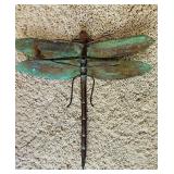 Pair of Metal  Indoor / Outdoor Dragonfly Decorative Wall Hangings
