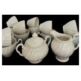 Vintage Johnson Brothers White Tea Set Made in England