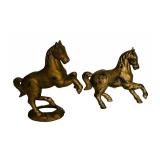 Pair of Vintage Cast Iron Prancing Pony / Still Coin Bank AC Williams Vintage Horses