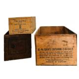 Three Vintage Wooden Crates