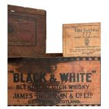 Three Vintage Wooden Crates