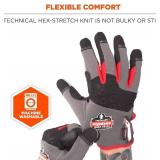 NEW Ergodyne ProFlex 710CR Cut Resistant Work Gloves, Level 4, CR Protection on Palm, Gray, 2XL
